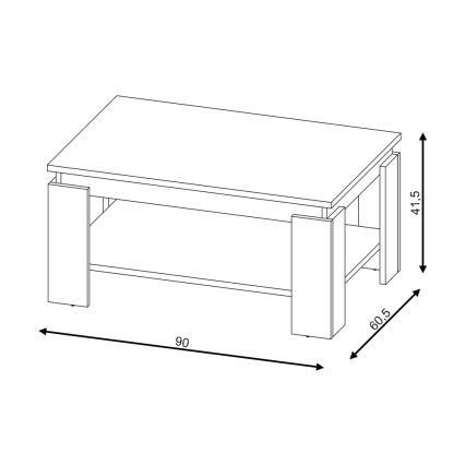 Mesa de centro LUNO betão cinzento/antracite