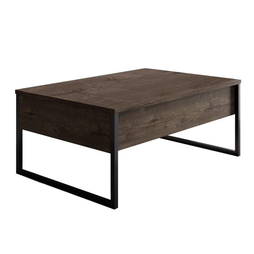 Mesa de centro LUXE 40x90 cm nogueira/preto