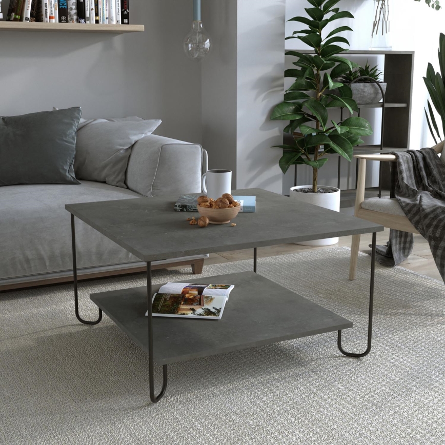 Mesa de centro MARBO 45x80 cm cinzento