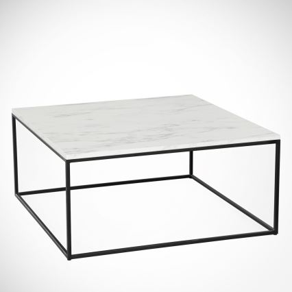Mesa de centro MARMO 43x75 cm preto/branco