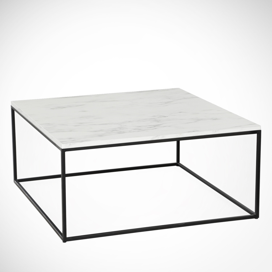 Mesa de centro MARMO 43x75 cm preto/branco