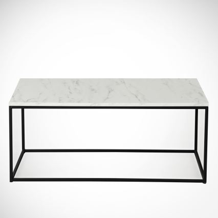 Mesa de centro MARMO 43x95 cm preto/branco