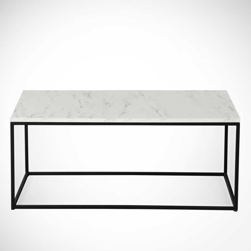 Mesa de centro MARMO 43x95 cm preto/branco
