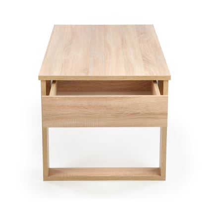 Mesa de apoio com gavetas NEA 52x110 cm bege/carvalho sonoma
