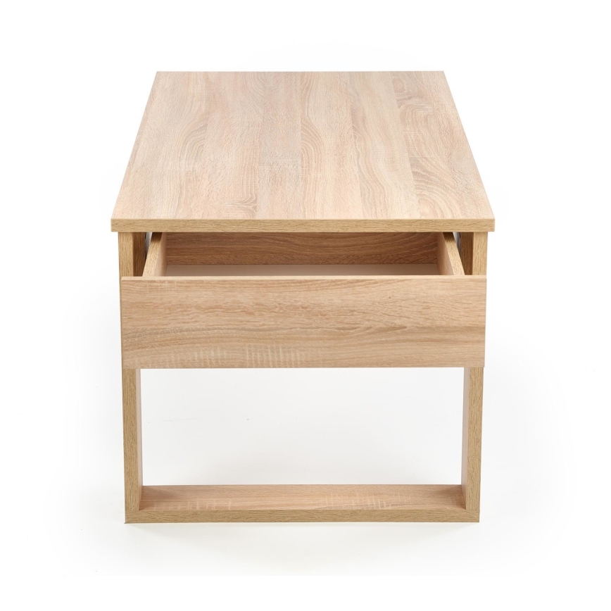 Mesa de apoio com gavetas NEA 52x110 cm bege/carvalho sonoma