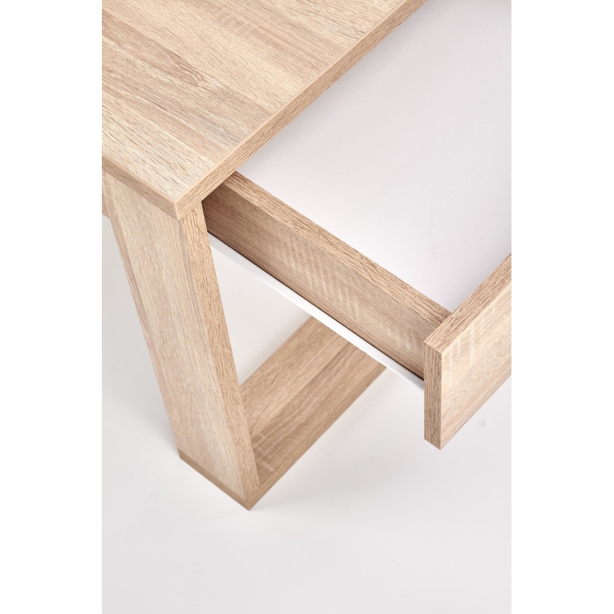 Mesa de apoio com gavetas NEA 52x110 cm bege/carvalho sonoma