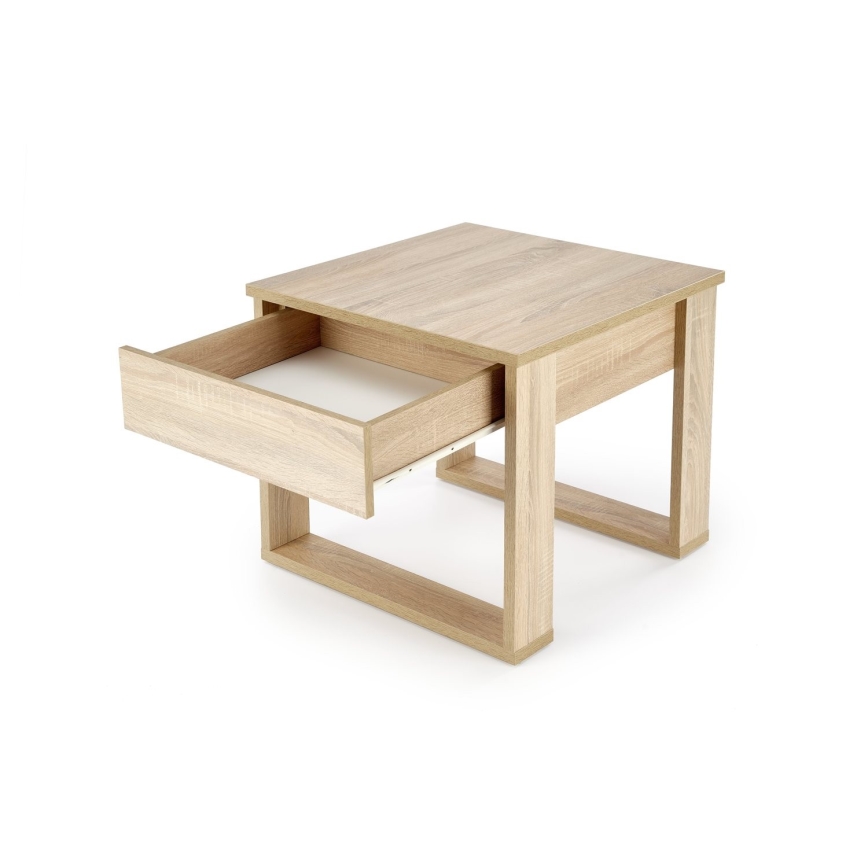 Mesa de apoio com gaveta NEA 52x60 cm carvalho sonoma