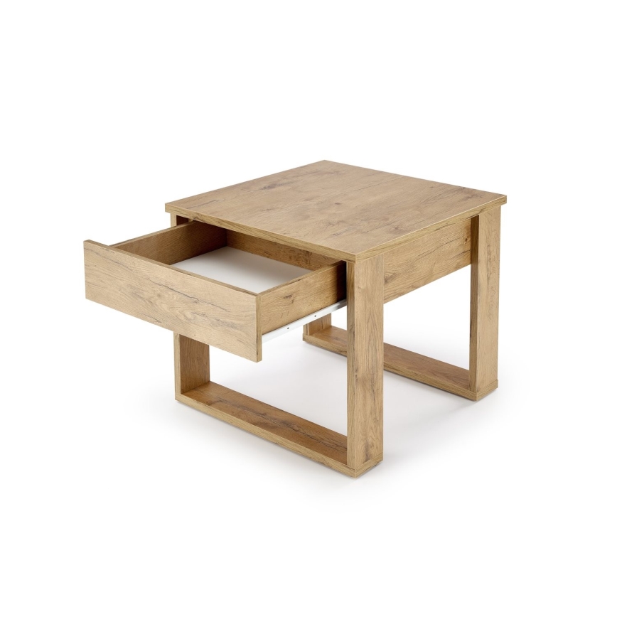 Mesa de apoio com gaveta NEA 52x60 cm carvalho wotan