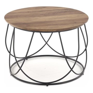 Mesa de centro NUBIRA 41x60 cm preto/castanho