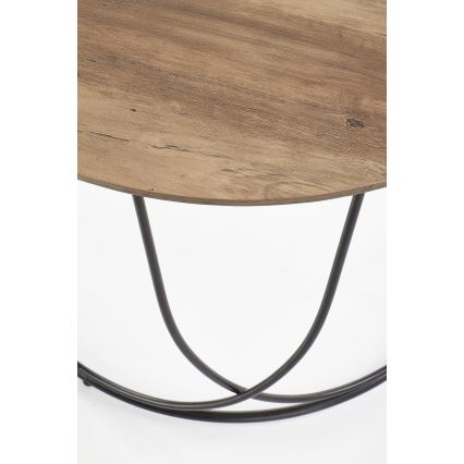 Mesa de centro NUBIRA 41x60 cm preto/castanho