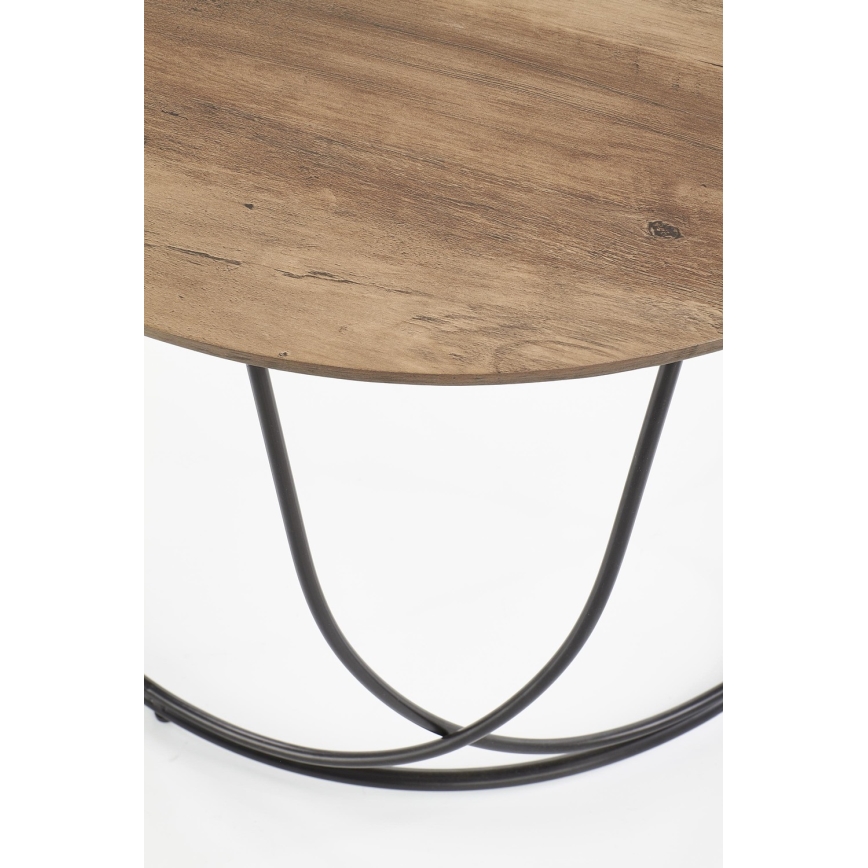 Mesa de centro NUBIRA 41x60 cm preto/castanho