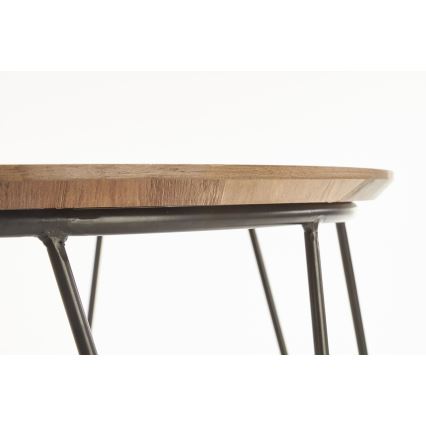 Mesa de centro NUBIRA 41x60 cm preto/castanho