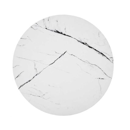 Mesa de centro NUBIRA 41x60 cm preto/decoração em mármore