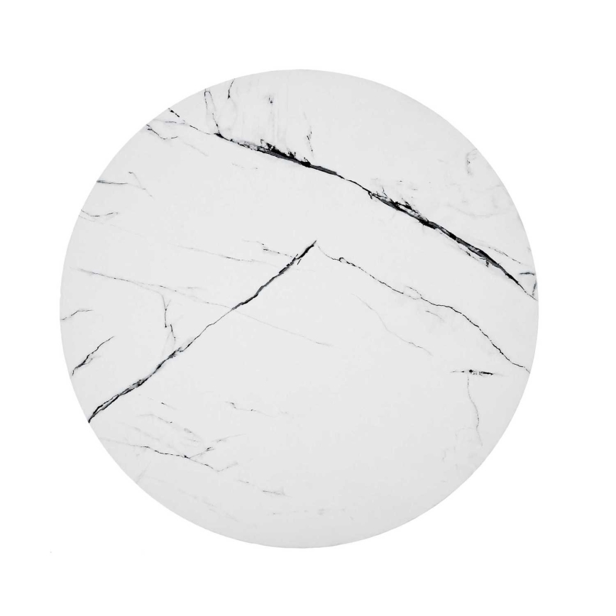 Mesa de centro NUBIRA 41x60 cm preto/decoração em mármore