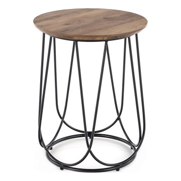 Mesa de centro NUBIRA 51x40 cm preto/nogueira