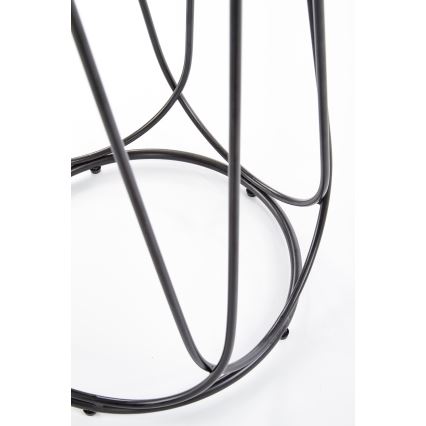 Mesa de centro NUBIRA 51x40 cm preto/nogueira