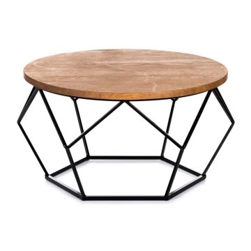 Mesa de centro OAKLOFT 40x70 cm preto/carvalho