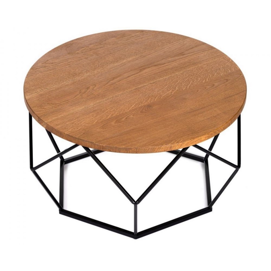 Mesa de centro OAKLOFT 40x70 cm preto/carvalho