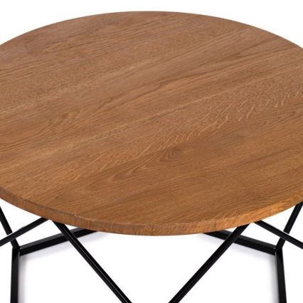 Mesa de centro OAKLOFT 40x70 cm preto/carvalho