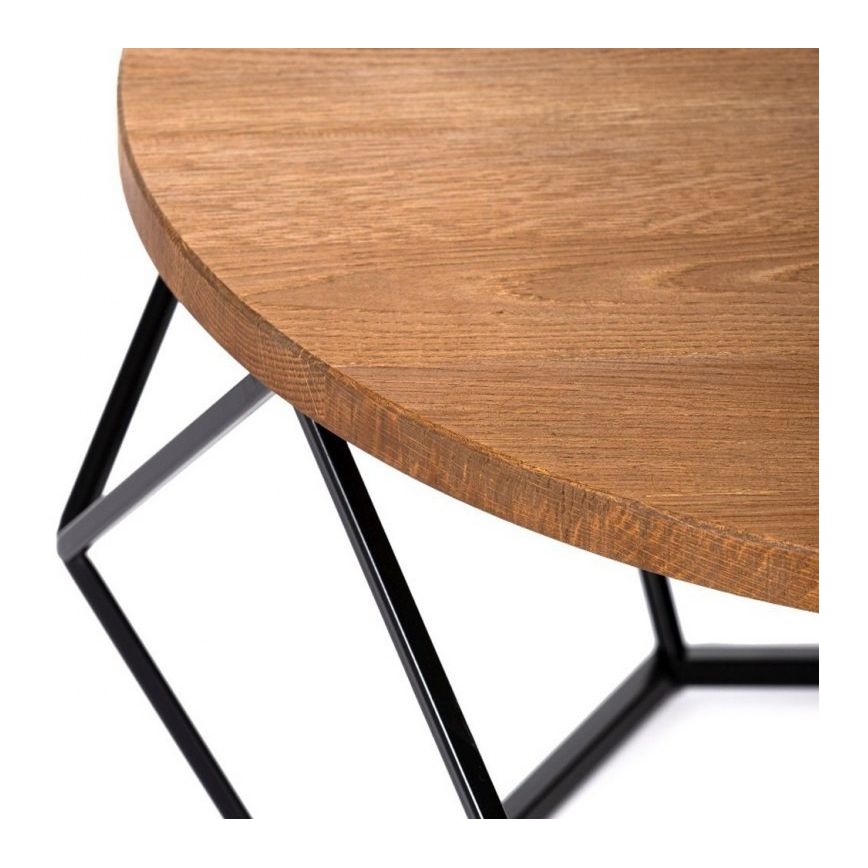 Mesa de centro OAKLOFT 40x70 cm preto/carvalho