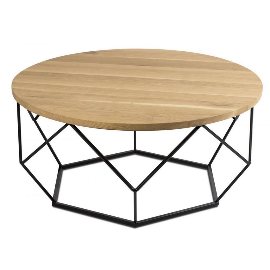 Mesa de centro OAKLOFT 41,5x90 cm preto/carvalho