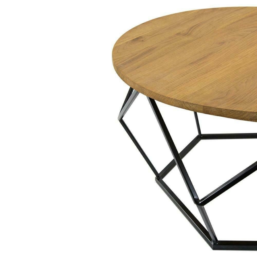 Mesa de centro OAKLOFT 41,5x90 cm preto/carvalho