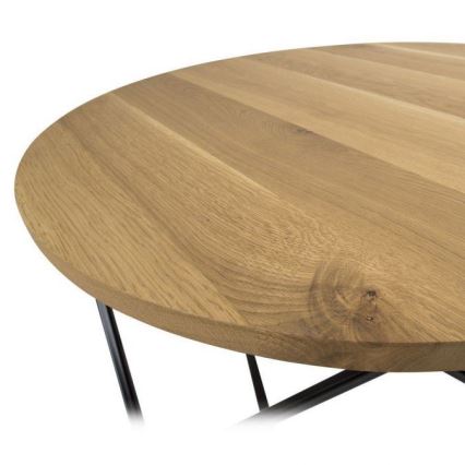 Mesa de centro OAKLOFT 41,5x90 cm preto/carvalho