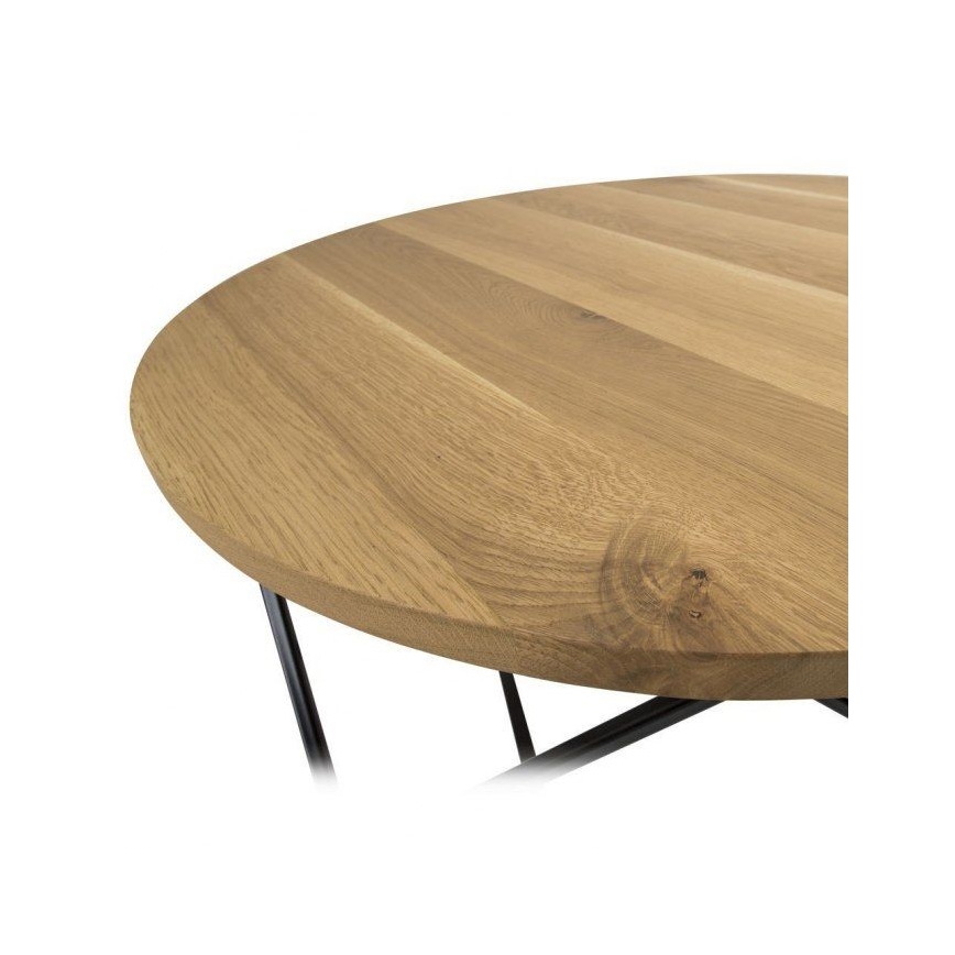 Mesa de centro OAKLOFT 41,5x90 cm preto/carvalho