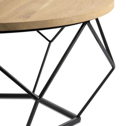 Mesa de centro OAKLOFT 41,5x90 cm preto/carvalho