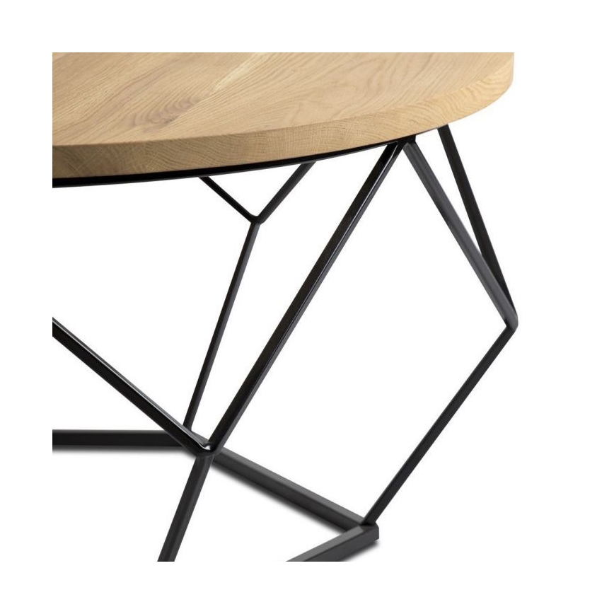 Mesa de centro OAKLOFT 41,5x90 cm preto/carvalho