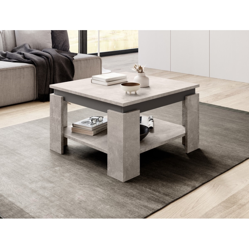 Mesa de centro OLAF betão cinzento/antracite