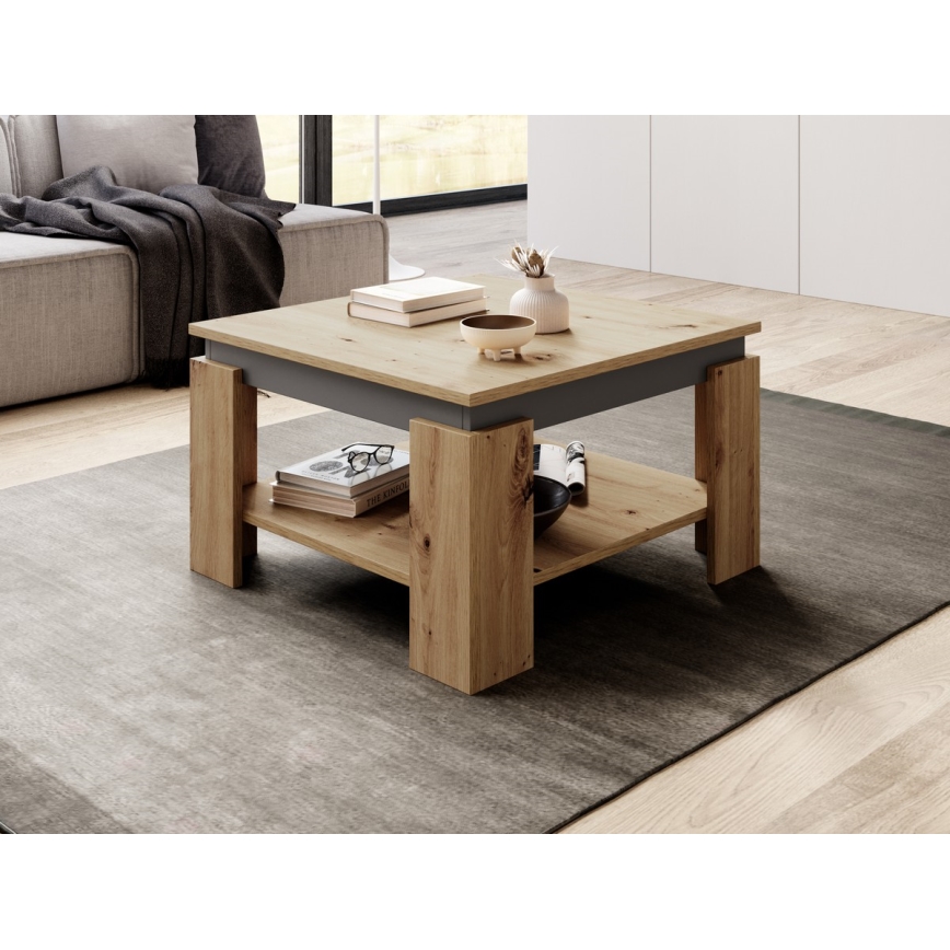 Mesa de centro OLAF carvalho artisan/antracite