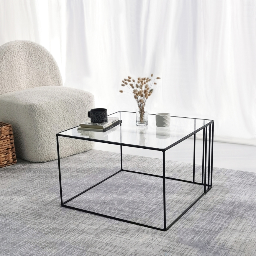 Mesa de centro OUTLINE 36x55 cm preto/claro