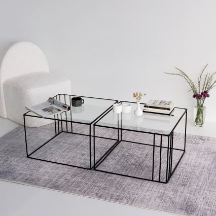Mesa de centro OUTLINE 36x55 cm preto/claro