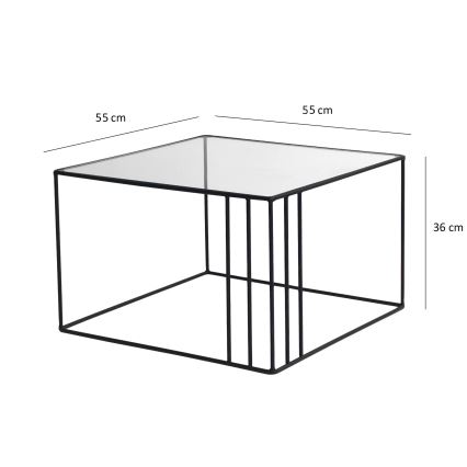 Mesa de centro OUTLINE 36x55 cm preto/claro