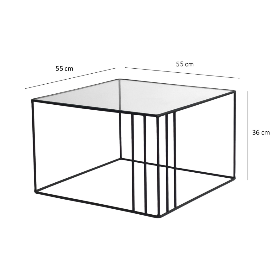 Mesa de centro OUTLINE 36x55 cm preto/claro
