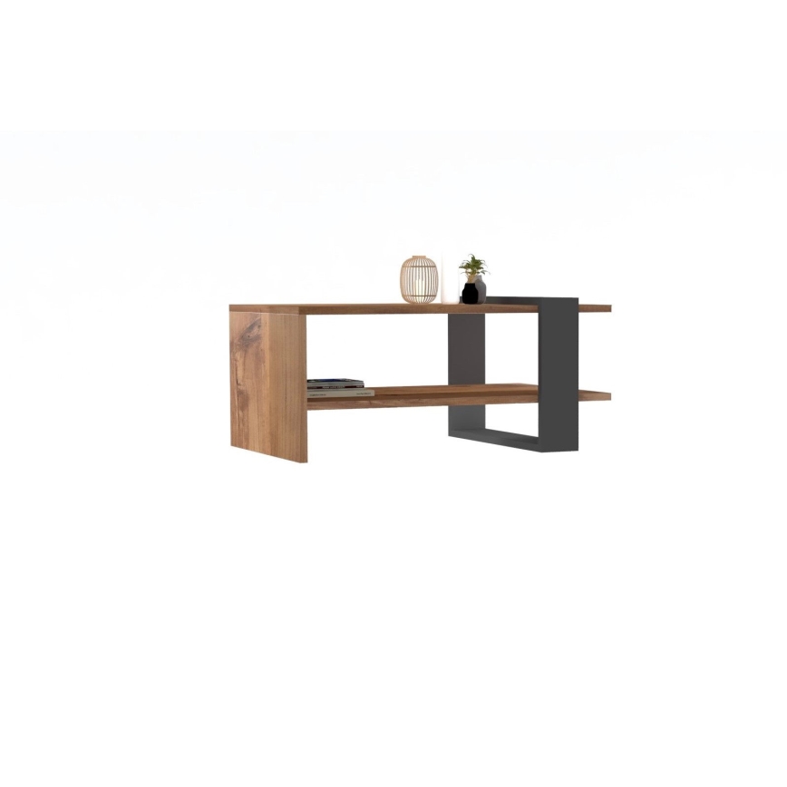 Mesa de centro OVA 35x80 cm castanho/antracite