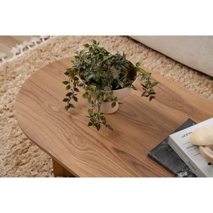 Mesa de centro OVAL 60x120 cm castanho