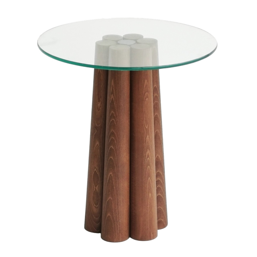Mesa de centro PIANETA 50x45 cm pinho/transparente