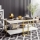 Mesa de centro POLKA 36,6x91,5 cm dourado/branco