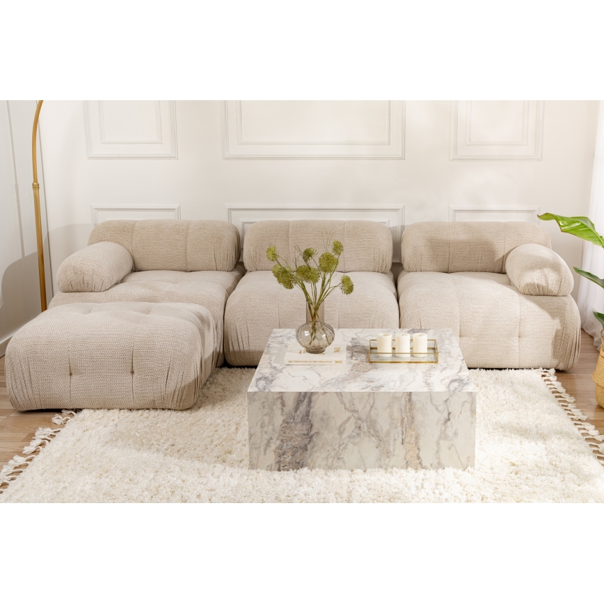 Mesa de centro PRIZMA 35x90 cm decoração em mármore