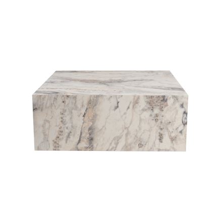 Mesa de centro PRIZMA 35x90 cm decoração em mármore
