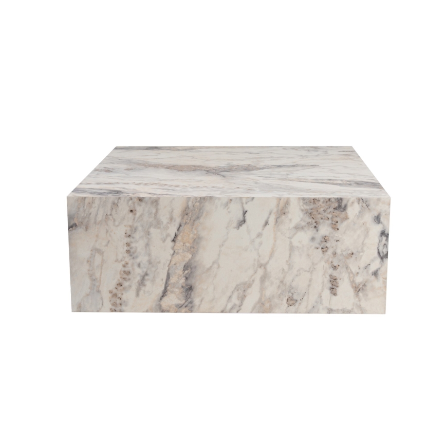 Mesa de centro PRIZMA 35x90 cm decoração em mármore