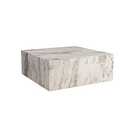 Mesa de centro PRIZMA 35x90 cm decoração em mármore