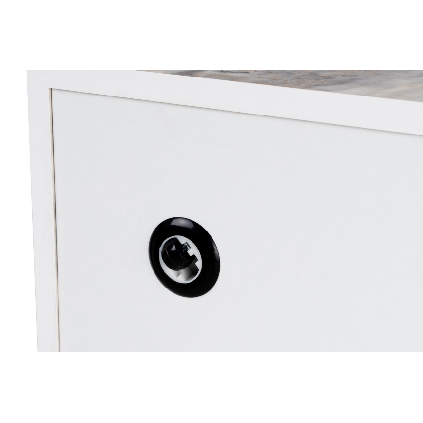 Mesa de centro PRIZMA 35x90 cm decoração em mármore