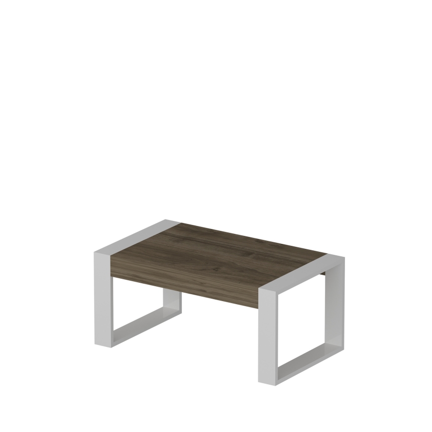 Mesa de centro RETRO 40x90 cm branco/castanho