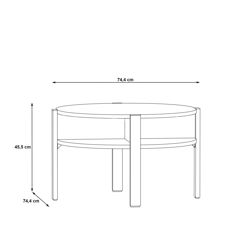 Mesa de centro RINO preta