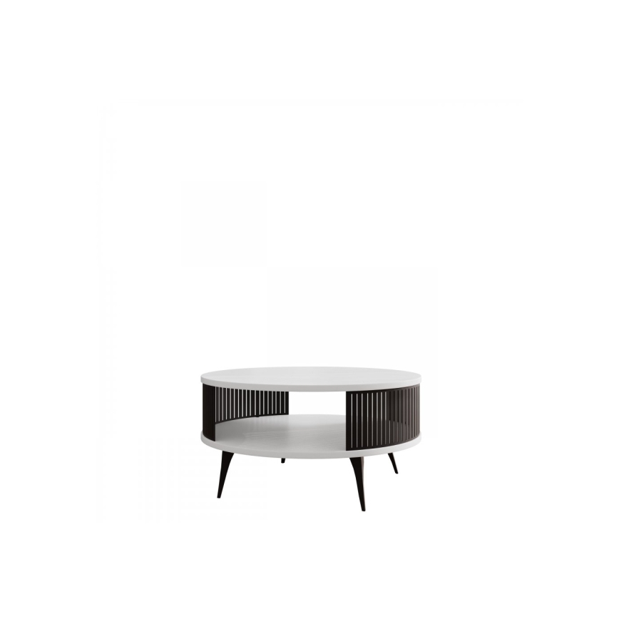 Mesa de centro ROENNI 44x75 cm preto/branco