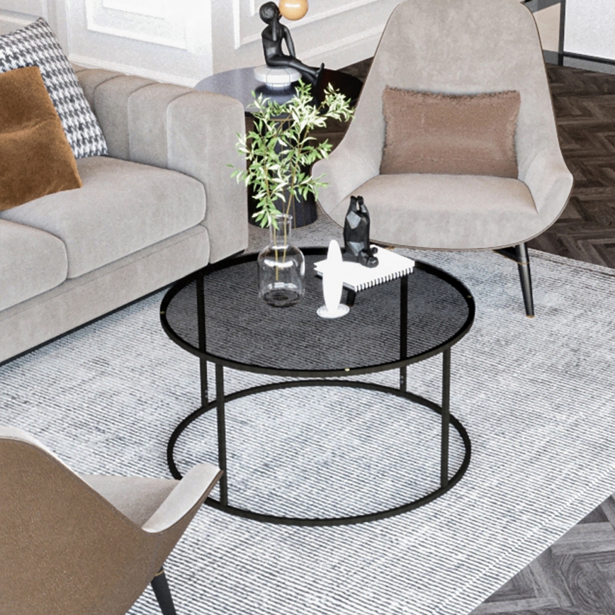 Mesa de centro STARTIS 80x45 cm preto