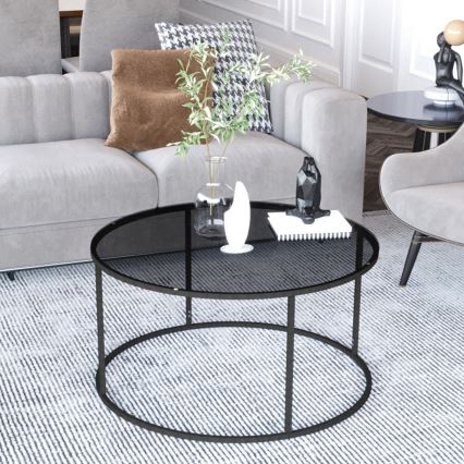Mesa de centro STARTIS 80x45 cm preto